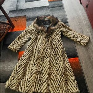 🎉VINTAGE , Genuine Leopard Fur Coat RARE ! Size X  Small VERY RARE see video ❤️